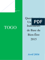 Rapport QUIBB Togo 2015