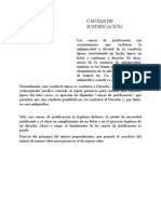 Causas de justificación: legítima defensa y sus elementos esenciales