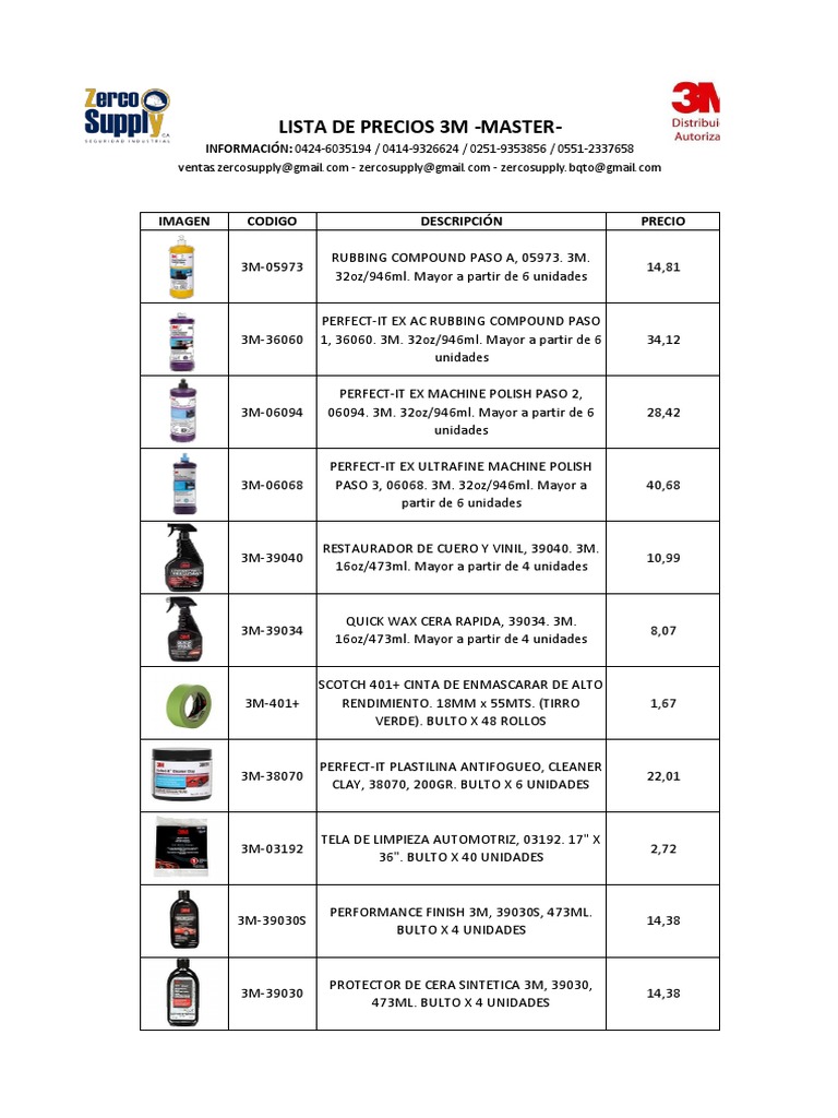Lista de Precios 3m Master Junio 2022 Patricia PDF