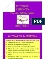 Actividades Biblioteca 2010-11