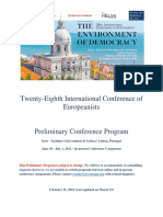 Preliminary Conference Program 2022 in Person Conference Component