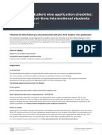 Student Visa Application Checklist - First-Time International Students