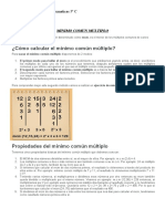 Planificacion Mensual de Matematicas 5 C