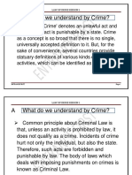A What Do We Understand by Crime?: Law of Crime Session 1