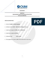 Assignment HMEF5053 Measurement and Evaluation in Education May 2022 Semester