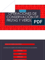 Operaciones de Conservación de Las Frutas