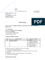 A Cl. A IX-A - Proiectul de Lectie