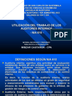 Utilización trabajo auditores internos NIA 610