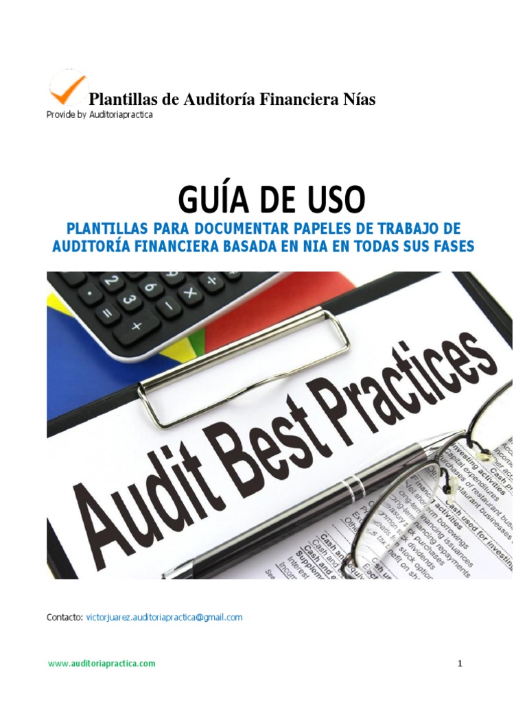 Plantillas de Auditoría Financiera NIA | PDF | Auditoría | Contralor