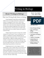 Guide For Writing in Biology