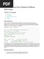 Resize A Linux Root Partition Without Rebooting