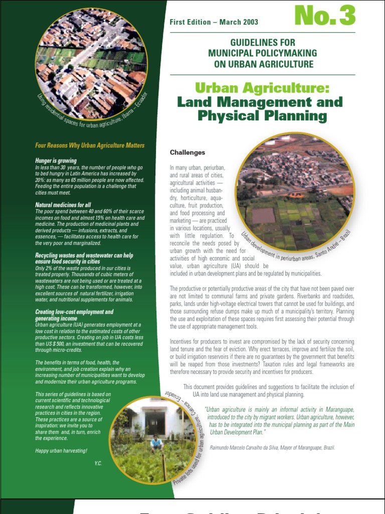 Land Management and Physical Planning: Urban Agriculture | PDF | Urban ...
