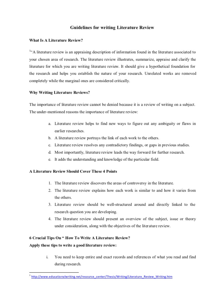 How To Write Literature Review | PDF | Science & Mathematics
