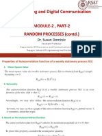 ECT305 Analog and Digital Communication: Module-2, Part-2 Random Processes (Contd.)