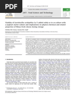 Download 2009 Viability of Lac to Bacillus Acidophilus La-5 Added Solely or in Co-culture With by Elieidy Gomes SN58244720 doc pdf