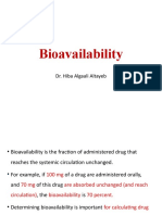 Bioavailability: Dr. Hiba Algaali Altayeb
