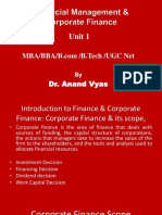 Unit 1 Financial Management & Corporate Finance