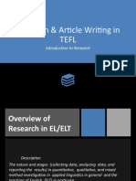 Introduction To ELT Research