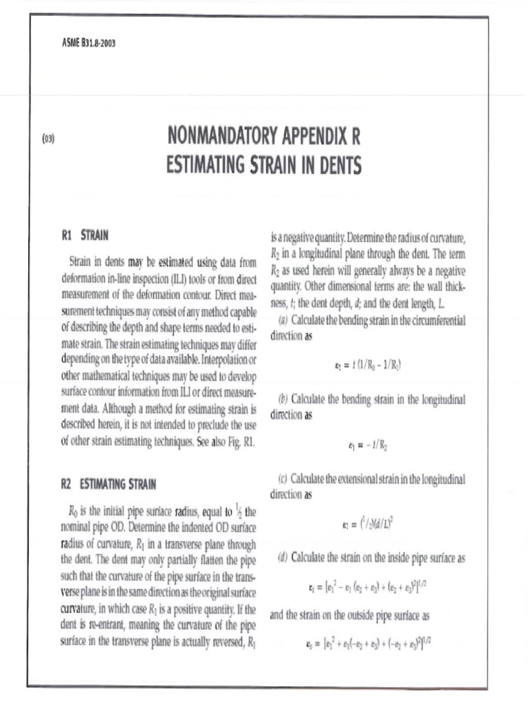 B31.8 - 2003 - Appendix R | PDF