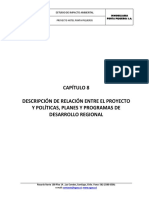Cap 8 Descripcion Relacion Proyecto y Politicas Desarrollo Regional
