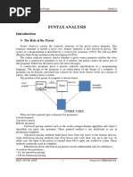 Syntax Analysis: Chapter - 4