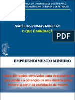 PMI 3103 - Aula 1 - Mineracao