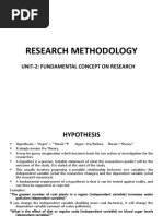 Research Methodology: Unit-2: Fundamental Concept On Research