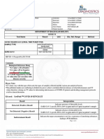 Department of Molecular Biology. Covid 19 Test Name Result Unit Bio. Ref. Range Method