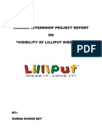 Summer Internship Project Report ON Visibility of Lilliput Kids Wear