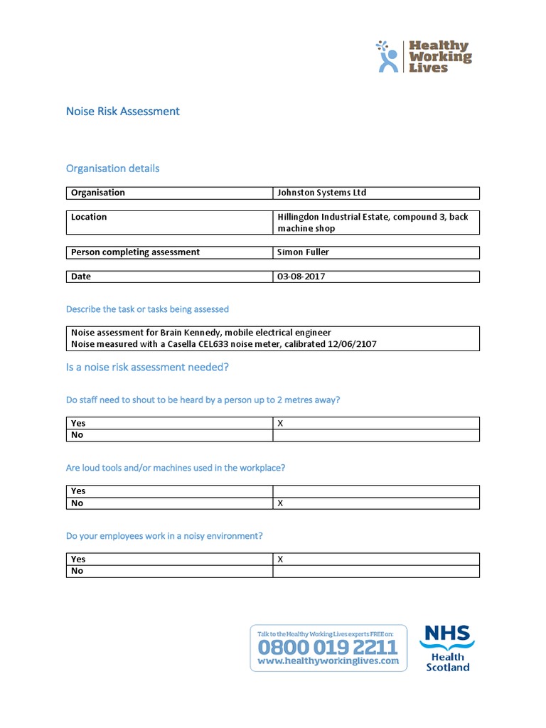 Noise Risk Assessment for Engineers | PDF | Noise | Decibel