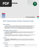 NSE 7 Network Security Architect-Enterprise Firewall: Exam Description