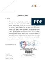 Certificado: Claudio Patricio Ossa Rojas Jefe Del Departamento de Derechos Intelectuales