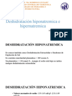 Deshidratación Hiponatremia e Hipernatremia