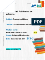 Universidad Politécnica de Altamira: Subject Teacher Student Name: Career: Date