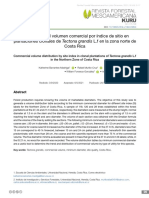 Distribución Del Volumen Comercial Por Índice de Sitio en Plantaciones Clonales de Tectona Grandis L.F en La Zona Norte de Costa Rica