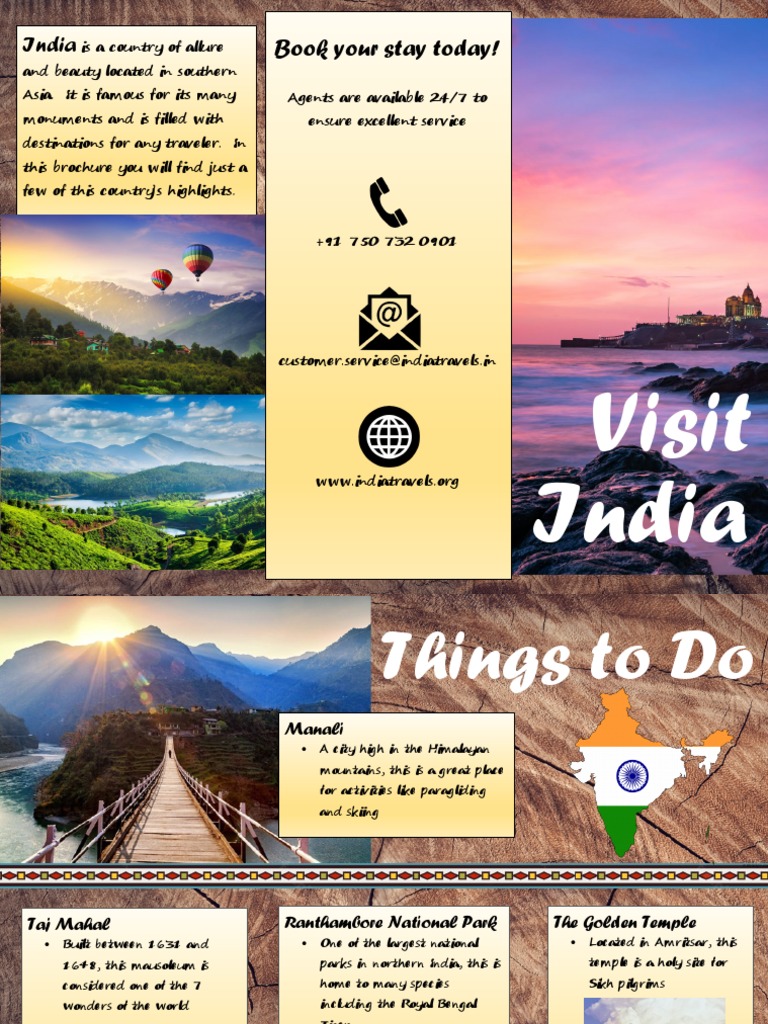 india travel brochure