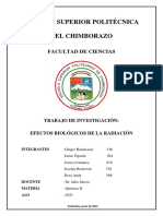 Investigación de Efectos Biológicos de La Radiacion