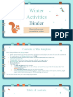 Winter Activities Binder by Slidesgo