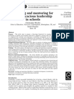 10-1108_20466851311323087 Coaching and Mentoring for Self Efficacious leadership in schools