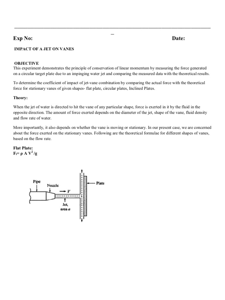 Impact of Jet on Vane Mechanics | PDF
