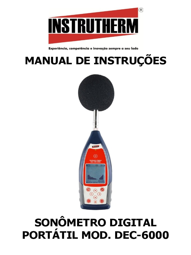 Manual do Sonômetro DEC-6000 | PDF | Inicialização (informática) | Decibel