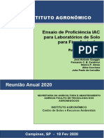 Relatório Anual do Ensaio de Proficiência IAC para Laboratórios de Análise de Solo