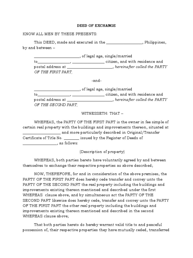 FORM NO 24 PDF Deed Property