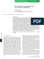 Using phase coherence to extract signals from ambient noise