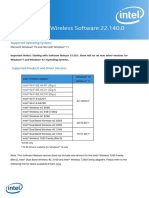Release Notes Intel® Proset/Wireless Software 22.140.0: Supported Operating Systems