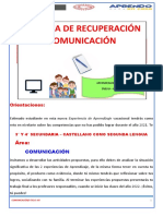 Carpeta de Recuperación 3° y 4° Comunicación Final