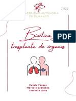 Bioetica y Trasplante de Organos