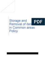 Storage and Removal of Items in Common Areas Policy