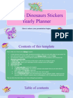 Kawaii Dinosaurs Stickers Yearly Planner