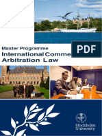 International Commercial Arbitration L Aw: Master Programme